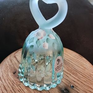 Vintage Fenton Aqua Blue Mini Signed Bell